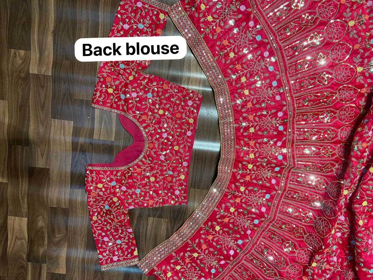 Malai Silk Thread Work Sequins Lehenga With Cancan - MYLUXURY LANE ENTERPRISE